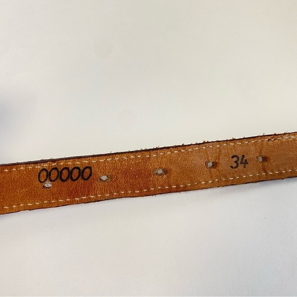Vintage Hitched Horse Horsehair Belt Western Brown Leather Braided Unisex 26 28